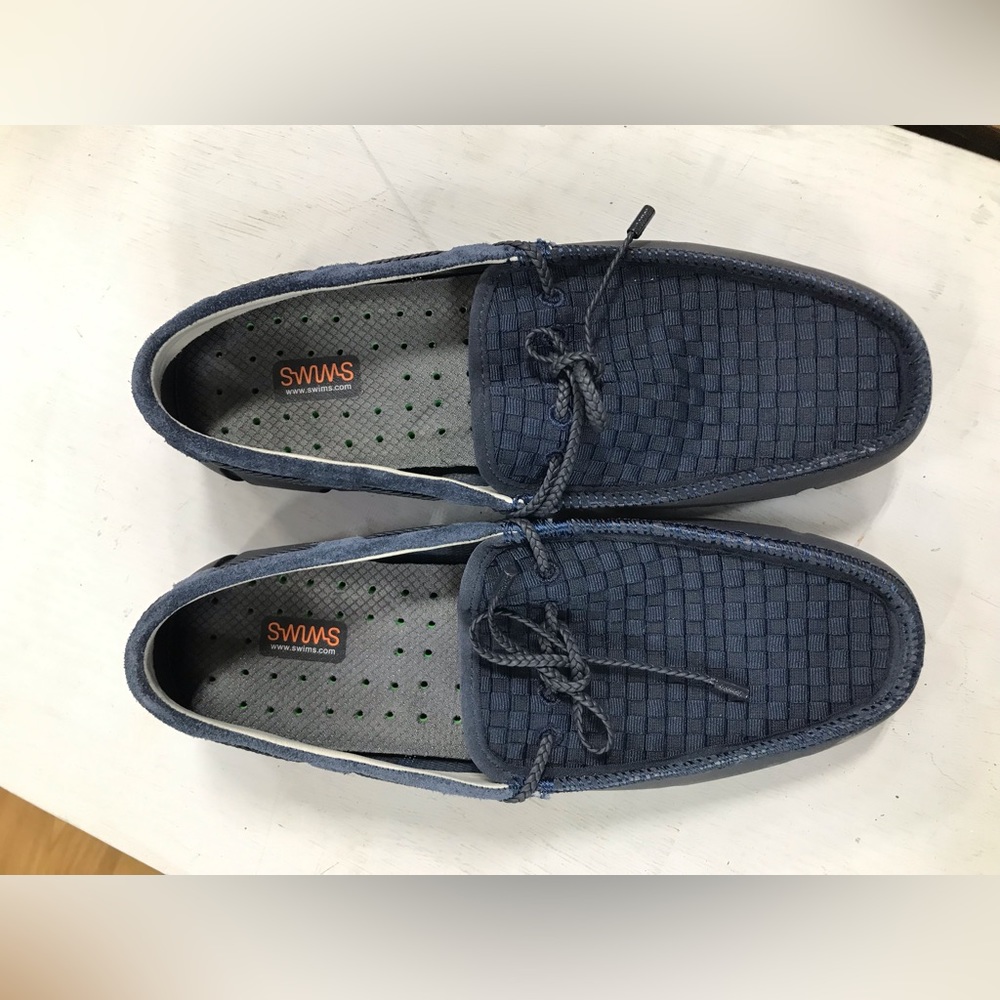 Swims Woven Driving Shoe in Navy 8.5